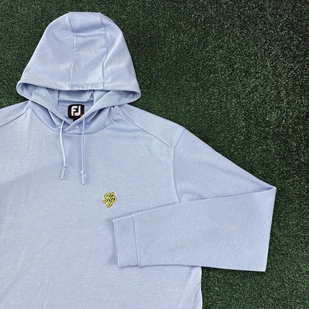 FJ Footjoy Men's Golf Pullover Hoodie Sweatshirt Size Large Blue